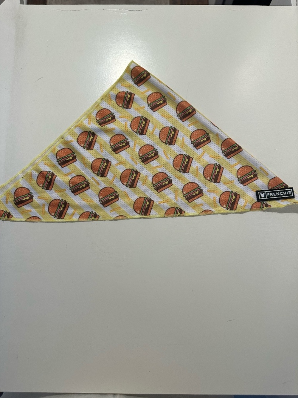 Frenchie Bulldog Cooling Bandana - Hamburger Print